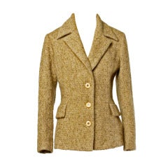 Guy Laroche Collection Mustard Wool Tweed Jacket