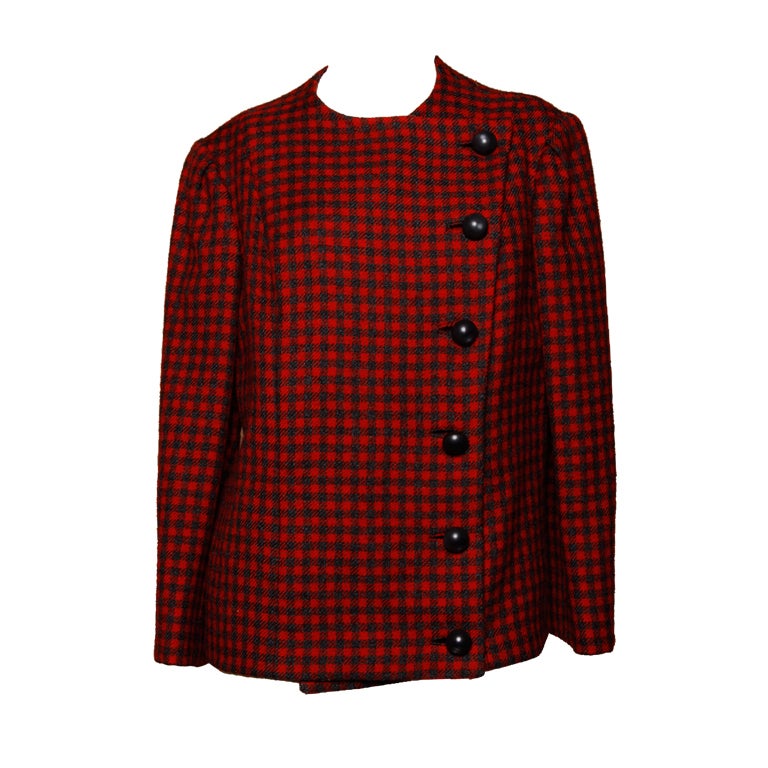 Vintage 1960's Pauline Trigere Houndstooth Jacket