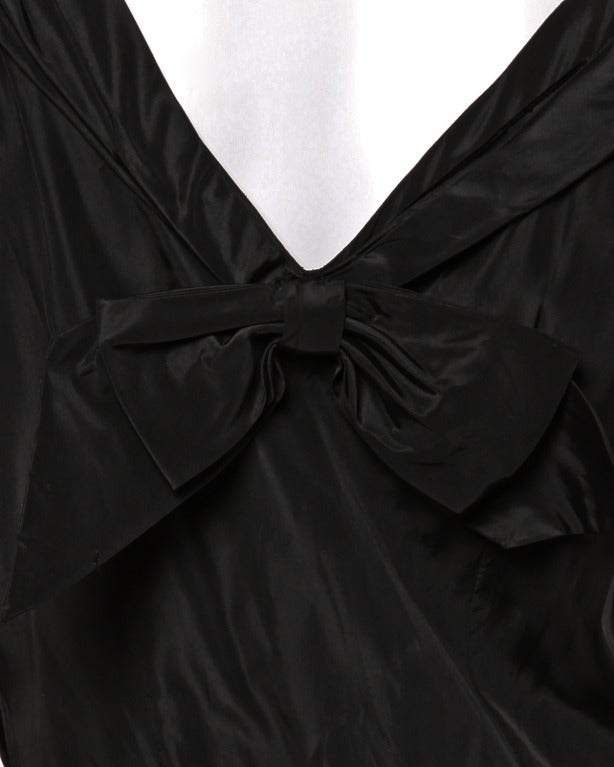 Women's Emma Domb Vintage 1950's 50s Black Bombshell Sequin Peplum Cocktail Dress