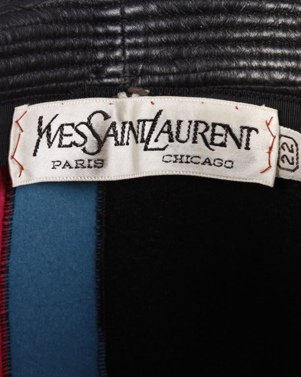 Yves Saint Laurent YSL 1960s 60s Colorblock Mod Mondrian Jockey Helmet ...