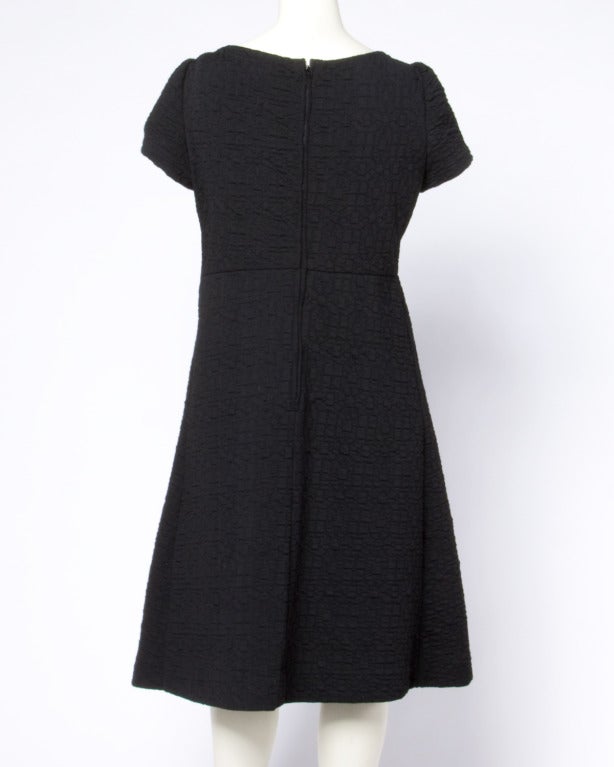 Arnold Scaasi for Tannel Vintage 1960s 60s Little Black Knit Dress In Excellent Condition In Sparks, NV