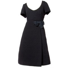 Arnold Scaasi for Tannel Vintage 1960s 60s Little Black Knit Dress at ...