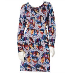 Missoni Vintage 1980s 80s Knit Novelty Faces Top + Skirt 2-Piece Dress Set 2