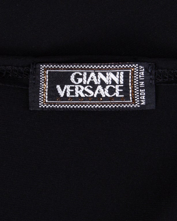 Unworn Gianni Versace Couture Vintage 1990s 90s Black Cut Out Black Dress 4