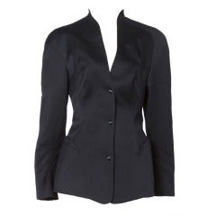 Thierry Mugler Vintage 1980s 80s Iconic Black Blazer Suit Jacket 4