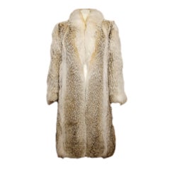 Manteau vintage en fourrure de coyote avec évaluation