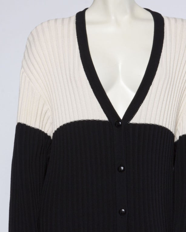 Sonia Rykiel Vintage 1990s 90s Long Knit Cardigan Sweater Maxi Coat 5