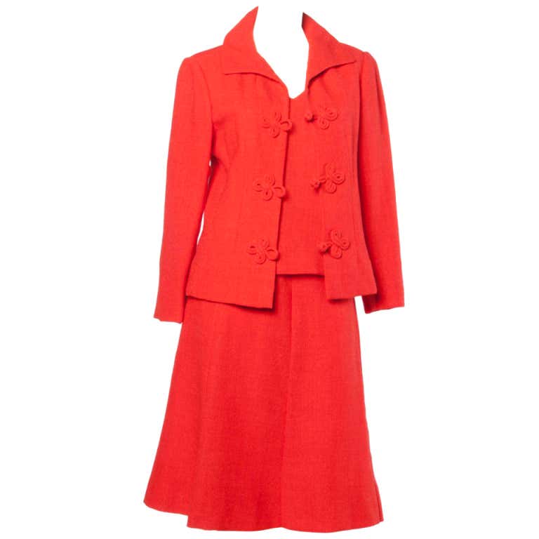 1980s Bernard Perris Vintage Wool/ Cashmere Jacket + Skirt Suit ...