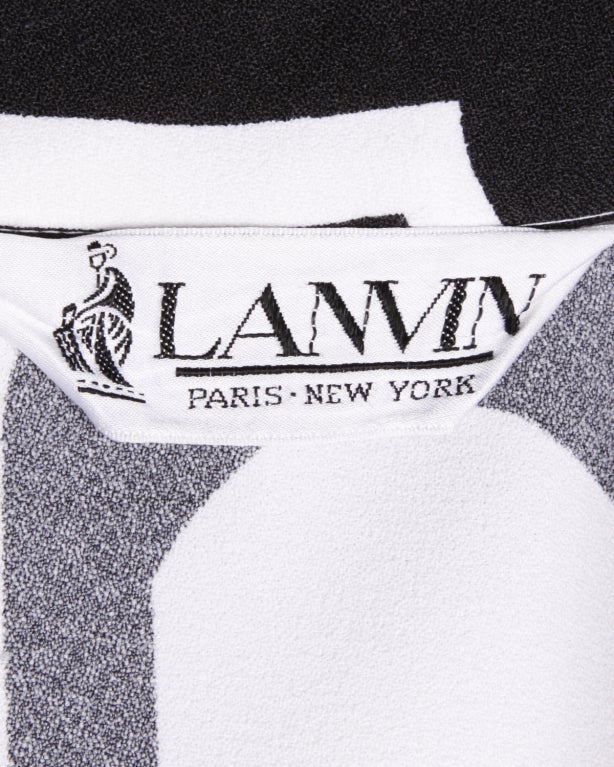 Women's Vintage Lanvin 70s Logo Print Dress