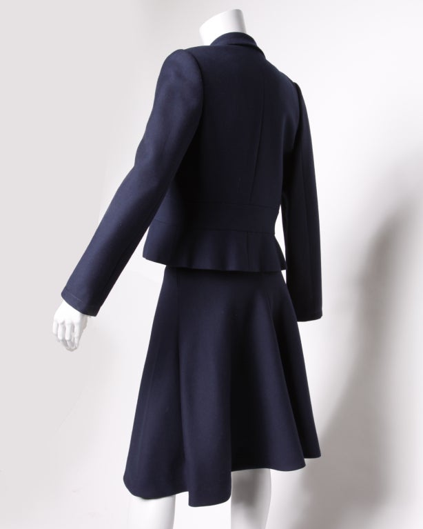 Jean Patou Vintage 1960's Wool 2-Piece Suit / Jacket + Skirt 3