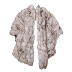 Retro Arctic Fox Fur Cape Coat by Saga Fox