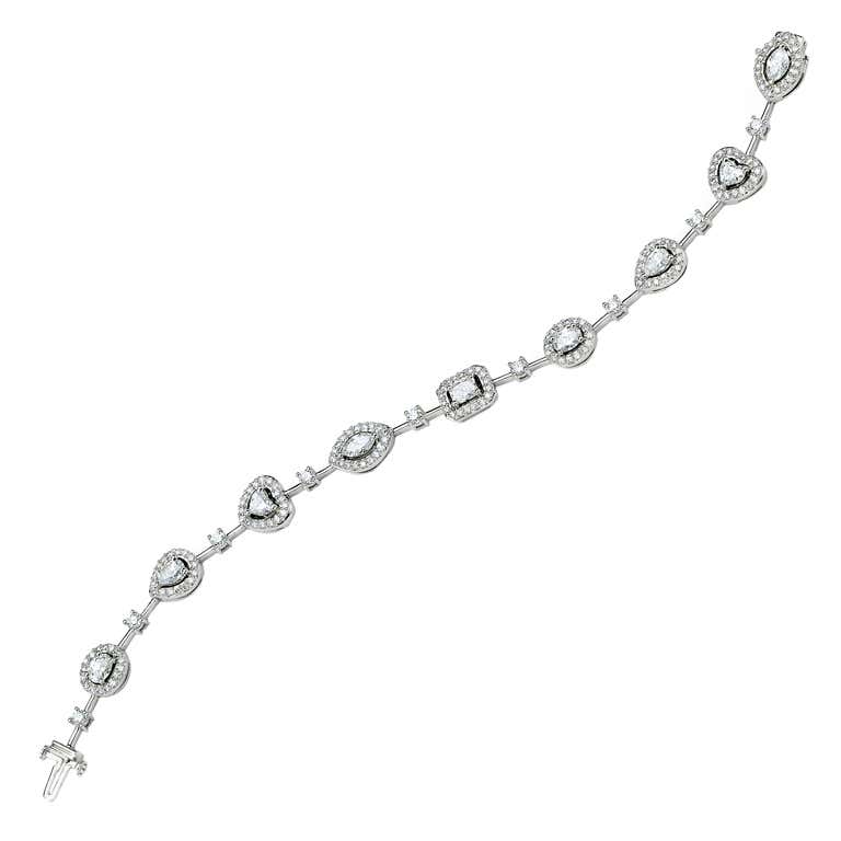 Bayco 49 18 Total Carat Ruby Diamond Platinum Bracelet For Sale At 1stdibs