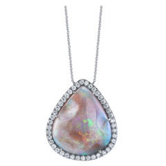 Rich Opal and Diamond Pendant