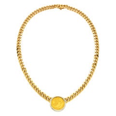 BULGARI Gold Coin Necklace BULGARI Gold Coin Necklace