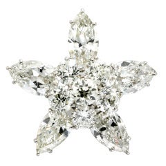 Diamond Star Brooch