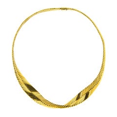 HERMES PARIS, Gold Twist Necklace