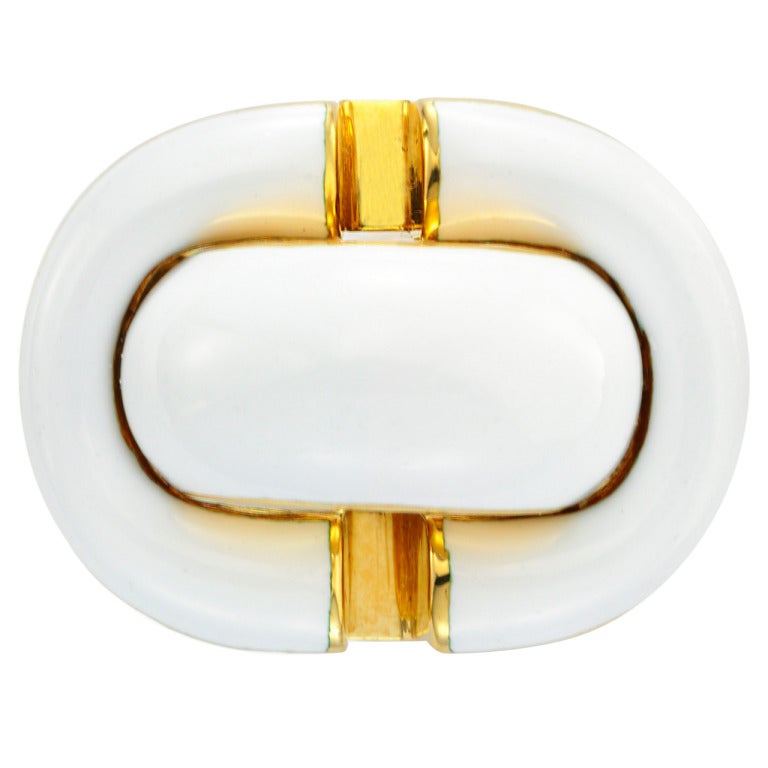DAVID WEBB Enamel and Gold Ring