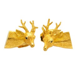 Tiffany Stag's Head Cufflinks