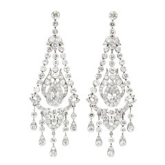 Art Deco Chandelier Diamond Earrings