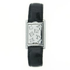 Cartier Lady's White Gold Diamond Millenium Wristwatch