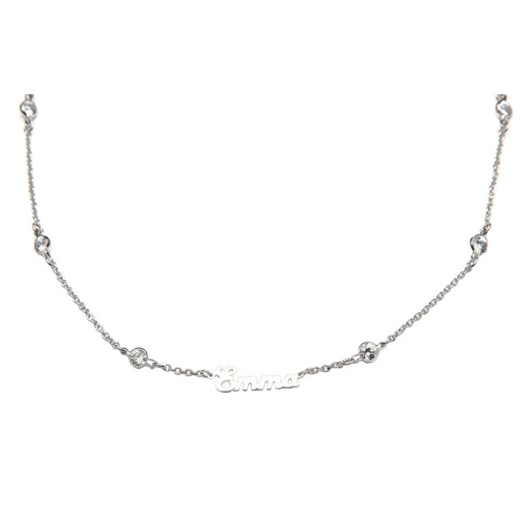 Silver "Emma" Necklace on Crystal by the Yard Chain
