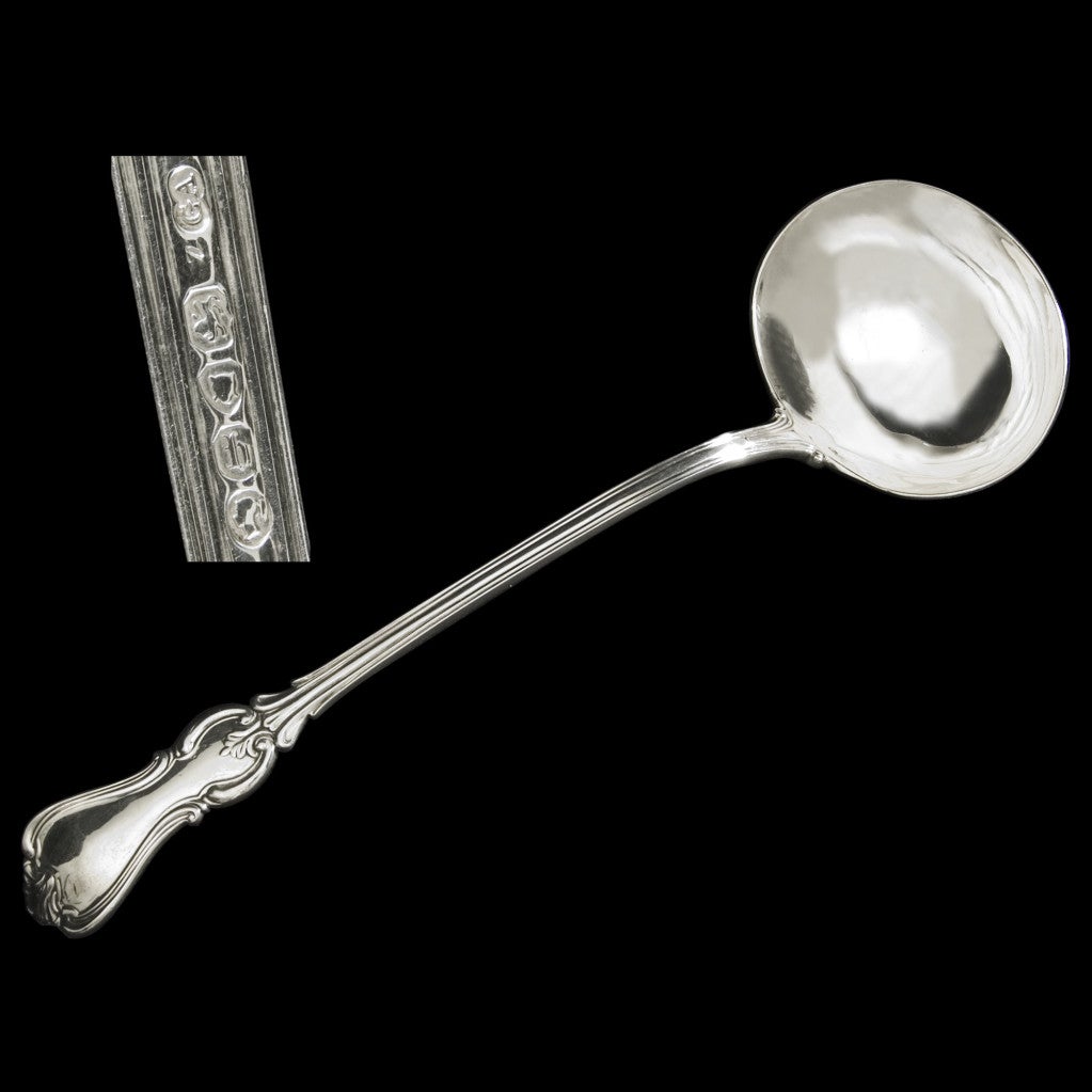 English Silver Antique Soup Ladle For Sale at 1stdibs