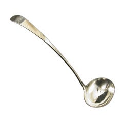 Scottish Provincial 18th Century Aberdeen Silver Soup Ladle by James Erskine
