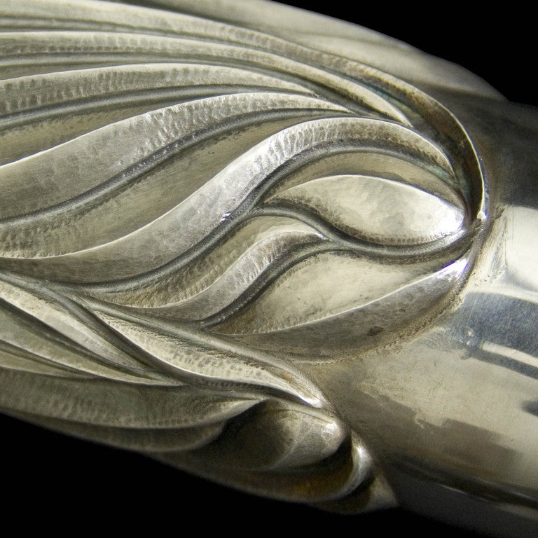 A large silver hand crafted flower vase with fluted decoration 

Signed/Inscribed/Dated: Birmingham 2012 by Wally Gilbert