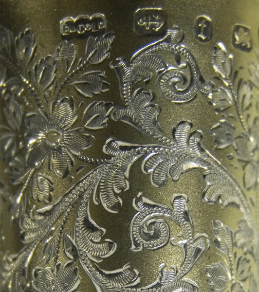 Victorian Pair Antique Silver-gilt Vases For Sale