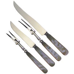 English Mother of Pearl Handled Carving Set