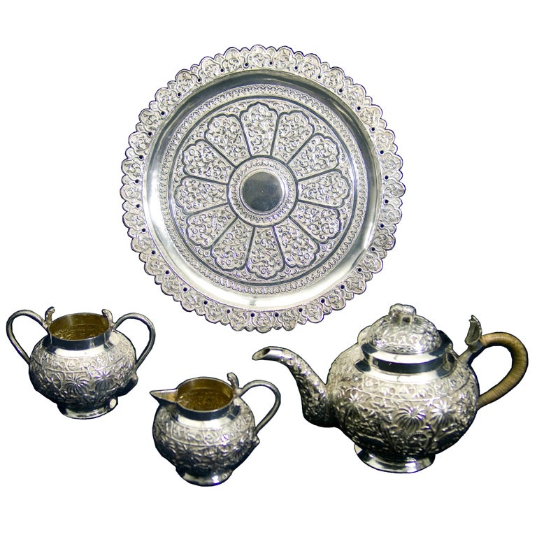 Antique Indian Silver Teaset at 1stDibs indian silver tea set, silver
