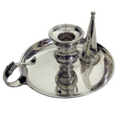 English Silver Antique Chamberstick