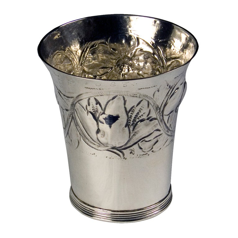 English Antique Silver Beaker For Sale