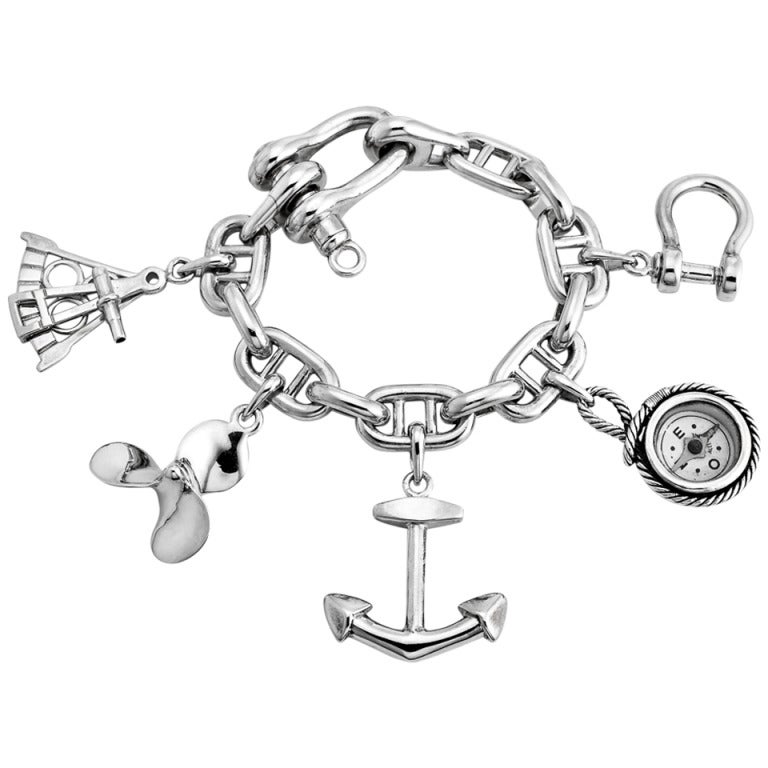 Tiffany Sterling Silver Nautical Charm Bracelet