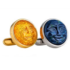 Sun And Moon Mens Cufflinks