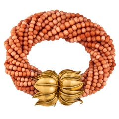 Tiffany & Co. Coral Beaded Bracelet