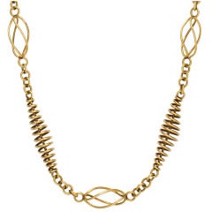 Machine Age Gold Coil Necklace