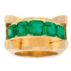VAN CLEEF & ARPELS Emerald Gold Ring