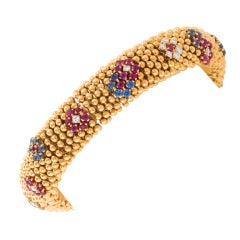 VAN CLEEF & ARPELS 'Hawaii' Gold Gem Set Bracelet