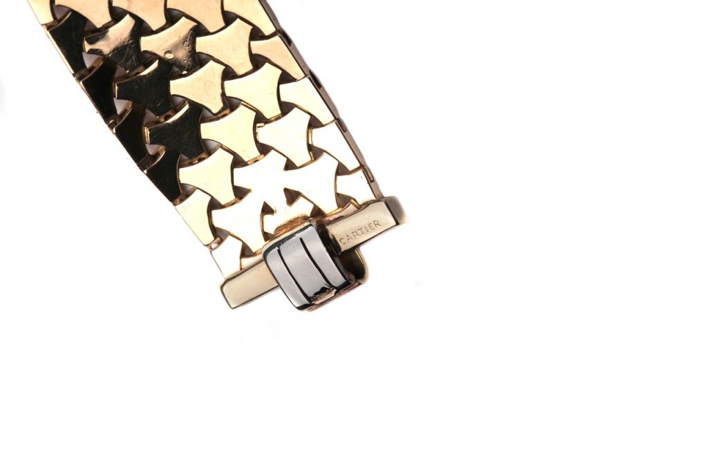 Cartier A 1940s Rose Gold Bracelet In Excellent Condition In New York, NY