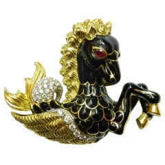 Rare Pegasus Brooch by David Webb 9