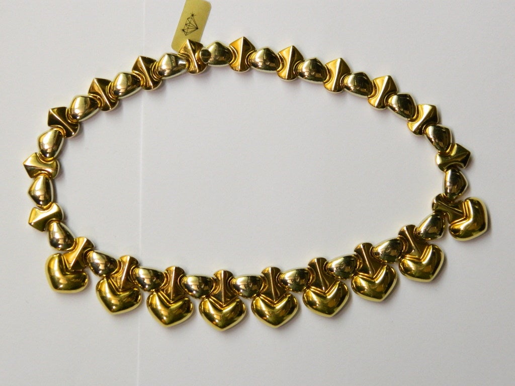 Women's A Heart Shaped Classic Marina B. Gold Necklace