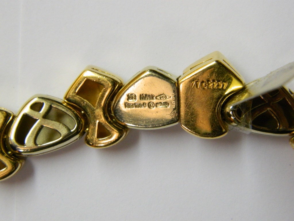 A Heart Shaped Classic Marina B. Gold Necklace 1