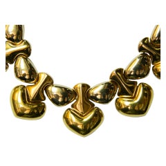 A Heart Shaped Classic Marina B. Gold Necklace