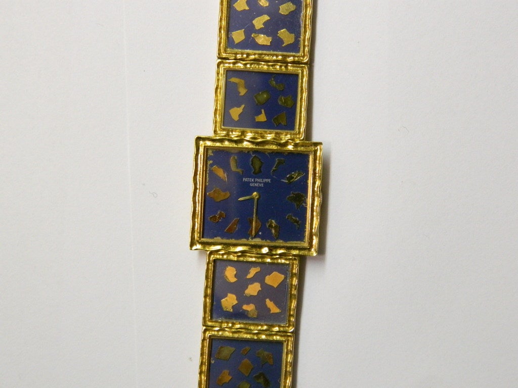 Patek Philippe Extremely Rare Lady's Yellow Gold Bracelet Watch In Excellent Condition In New York, NY