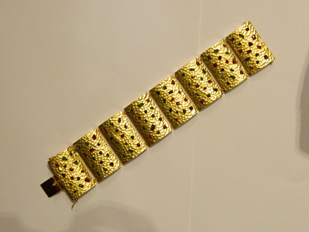 Women's An Unusual Hammered Gold Bracelet