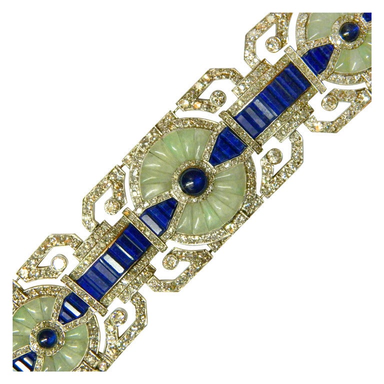 A Unique Art Deco Bracelet by Fouquet For Sale