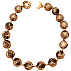 Faraone Diamond Hematite Gold Spere Necklace 4