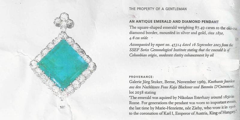 emperor of austria emerald