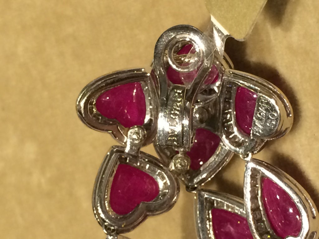 Important Bulgari Ruby & Diamond Earrings In Excellent Condition In New York, NY